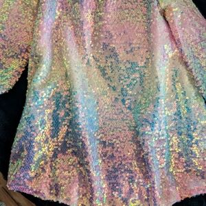 Cotton On Kids Pink and Blue Sequin Top